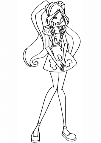 Flora Apron Coloring Page